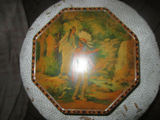 Loose Wiles Biscuit Company Sunshine Biscuits Native American Tin - Vintage 1930 ' s 2