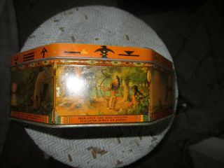 Loose Wiles Biscuit Company Sunshine Biscuits Native American Tin - Vintage 1930 ' s 4