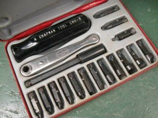 Old Vintage Tools Gunsmithing Chapman Small Ratchet Set Mechanics