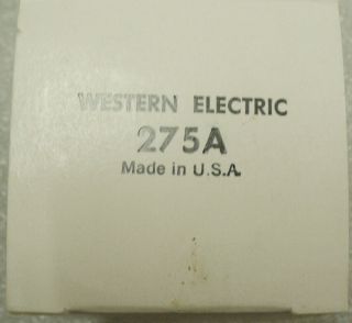 WESTERN ELECTRIC 275A TRIODE VACUUM TUBE,  LATE PRODUCTION,  STRONG 2