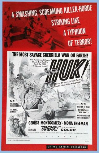 Vintage - Huk - United Artists Pressbook - 1956 - George Montgomery