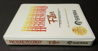 HOMEWORD FILER - THE HOME INFORMATION PROCESSOR - SIERRA - IBM PC 3