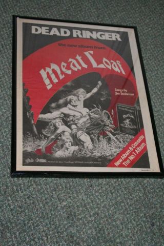Meat Loaf Dead Ringer 1981 Vintage Press Promo Poster Framed