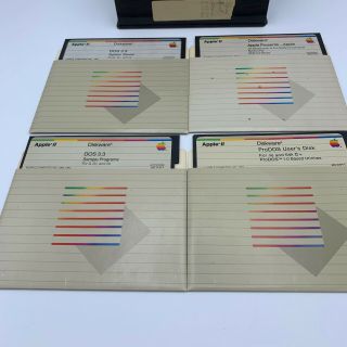 System Master Dos 3.  3 Prodos Disk Set Apple Iie 2e Vintage Computer Verified