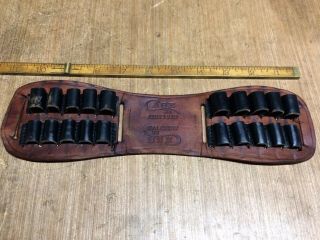 Vintage Case Xx Leather Ammo Pad For Belts Patent Pending