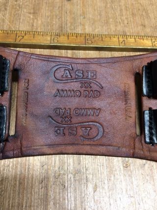 Vintage Case XX Leather Ammo Pad For Belts Patent Pending 2