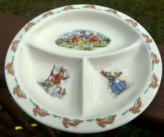 Vintage Collectible Royal Doulton Bunnykins Divided Plate Dish Barbara Vernon