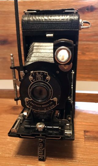 Vintage Eastman Kodak No.  1 Pocket Folding Camera / Kodex No.  0 Lens.  Usa.  Work