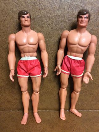 Two Big Jim Action Figures 1971 Mattel Vintage