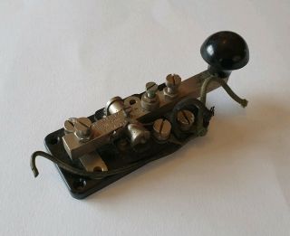 Vintage Ww2 Second World War Morse Code Key Wt 8amp Button Tapper No.  2 Mk2 2869