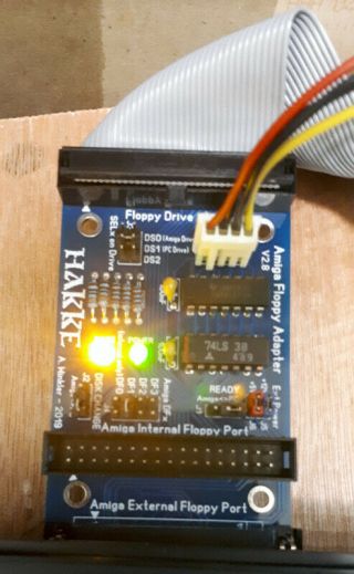 Amiga Floppy Drive Adapter for internal / external connection - assembled - V2.  9 4