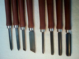 Craftsman lathe 8 Pc.  wood Chisel Set tools Vintage 2