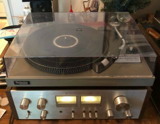 Classic Technics Sl - 23 Belt Drive Turntable With Ortophon Om - 5e - Nearly