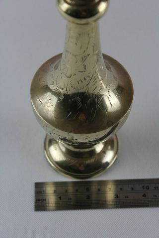 Vintage Indian brass vase 29.  5 x 8.  5 cm 5