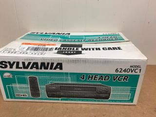 Sylvania 6240ve Vcr Vhs Player 4 Head Hi - Fi Stereo Video Cassette Recorder