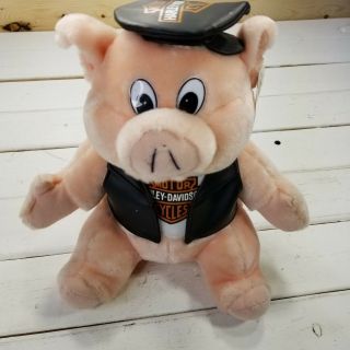 Vintage 1998 Play By Play Harley Davidson Hog Pig Plush Toy 11 Inches