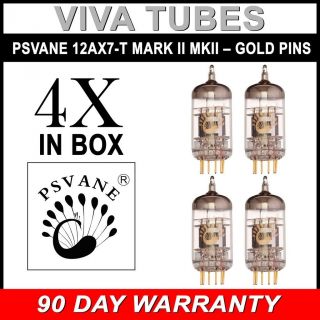 Gain Matched Quad (4) Psvane 12ax7 - T Mkii Mark Ii Vacuum Tubes Ships From Us