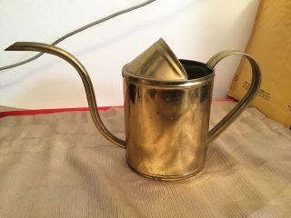 Vintage Brass Watering Can With Long Spout