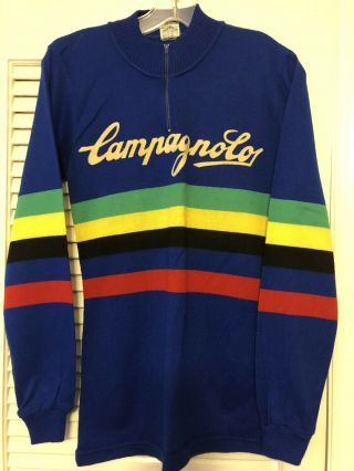 Vintage Campagnolo Long Sleeve Cycling Jersey Size M