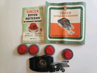 Singer Sewing Automatic Zigzagger Stitch Patterns Set 2 Vintage 161004 - 161007