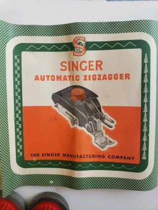Singer SEWING Automatic Zigzagger Stitch Patterns Set 2 Vintage 161004 - 161007 6
