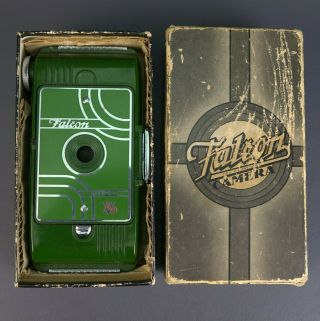 Vintage Falcon Model V16 Folding Camera Green -.