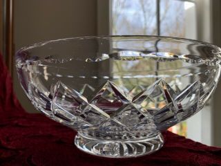 Large Stuart Crystal Diamond Cut Bowl,  Vintage - England