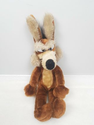 Vintage 1971 Plush Stuffie Wile E Coyote Warner Bros Mighty Star 18 "