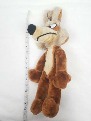 Vintage 1971 Plush Stuffie Wile E Coyote Warner Bros Mighty Star 18 