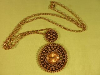 Vintage Corocraft Necklace Pendant Watch 17 Jewels Swiss Made