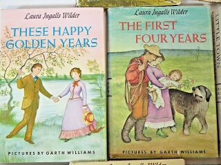 1953 Hardcover Set Laura Ingalls Wilder Little House on the Prairie 9 Books,  3 8