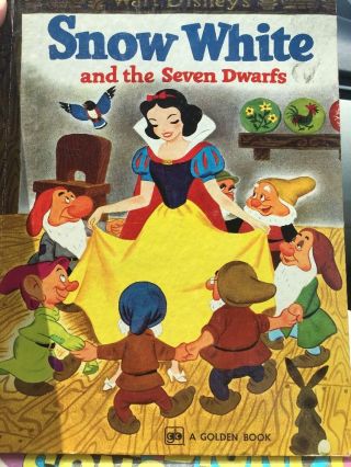 Vintage 1974 Print Big Golden Book Disney’s Snow White & The Seven Dwarfs 1952