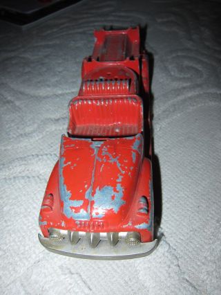 Vintage Hubley Kiddie Toy 468 Red Painted Metal Fire Truck,  Lancaster Pa