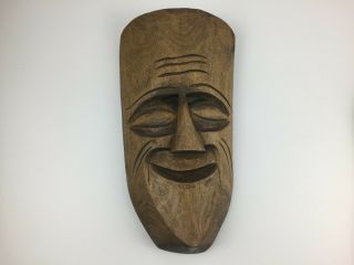 Vintage Hand Carved Wood Comedy Tragedy Drama Tiki Theater Masks Wall Hangings 2