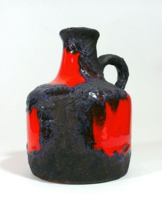Roth Fat Lava Ceramic Vase German Art Pottery 1960/70s Modernist Vintage Retro