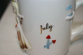 Vintage Inarco E - 1680 4th of July Angel of the Month Mug Cup 8