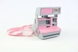 Vintage Polaroid Cool Cam 600 Pink & Gray Strap Instant Film Camera