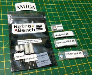 Amiga 600 A600 Commodore | Premium Organic Polymer | Re - Cap Capacitor Repair Kit