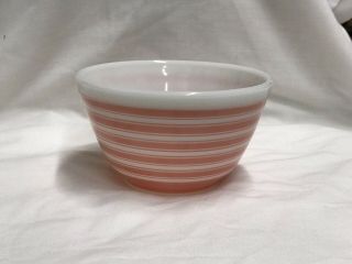 Vintage Pyrex Pink Stripe 401 Mixing Bowl