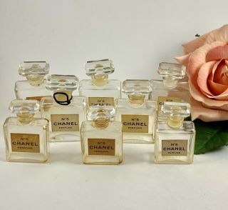 Vintage Coco Chanel Eau De Parfum Miniature Travel Size Bottles - Empty
