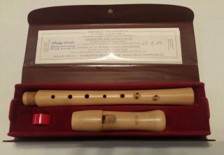 Vintage Moech 121 Soprano Wooden Recorder Flute Germany