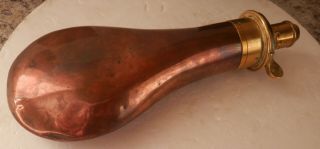 Vintage - W.  Bartram - Extra Quality - Copper & Brass Shot // Powder Flask