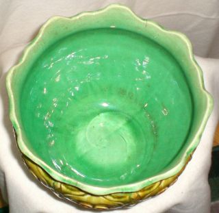 Vintage Art Pottery Blended Glaze Jardiniere 3