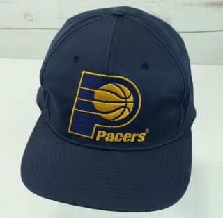 Vintage Drew Pearson Indiana Pacers Snapback Hat 1990s Nba Cap Big Logo