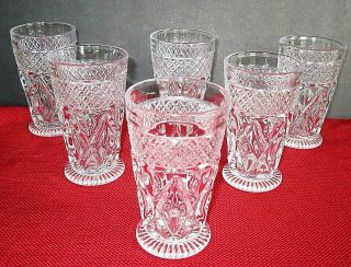 Vintage Imperial Depression Glass Cape Cod Juice Glasses (6)