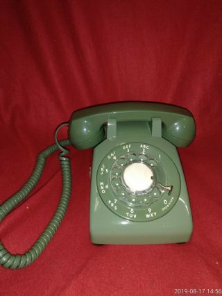 Vintage 1978 Green Bell System Western Electric Rotary Dial Phone 500dm Low Buy