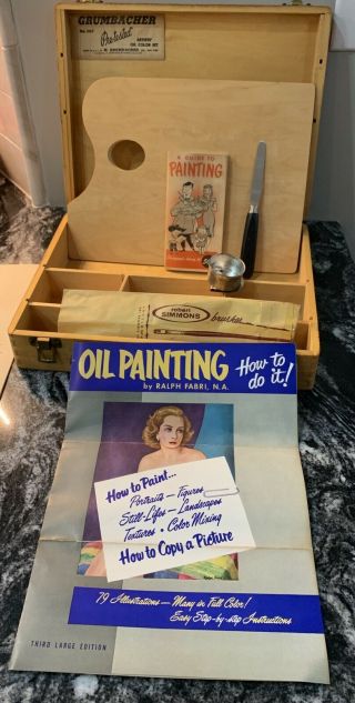 Vintage Grumbacher Oil Paint Box 1950’s
