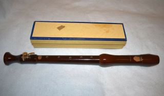 Vintage Artist Ltd 3 Piece Solid Wood Recorder W Box Made In West Germany Music
