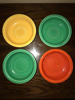 4 Fiesta Dinnerware Fiestaware Homer Laughlin Hlco Vintage 5.  5 " Nappy Bowls