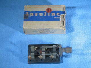 Vintage Insuline 1219 Bakelite Double Pole Double Throw Knife Switch Steampunk
